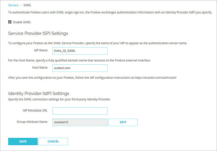 Screenshot of Firebox, Firebox Auth Server setup 2